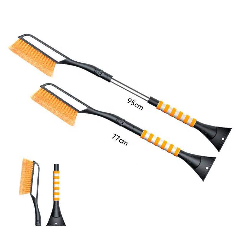 27, 37 INCH Extendable Upgraded Snow Brush and Detachable Ice Scraper with Ergonomic Foam Grip for Car Windshield Trucks SUVs