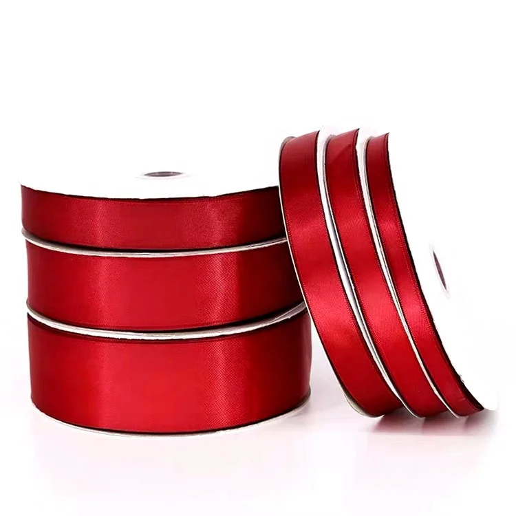 wholesale single faced or double faced satin ribbon 196 colors satin ribbons for gift wrap