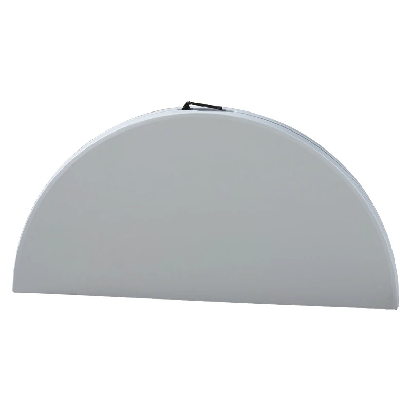 OEM 4 Foot 122*74 Fold-In-Half Round HDPE Table White Round Portable Plastic Indoor Outdoor Tables With Handle Lock