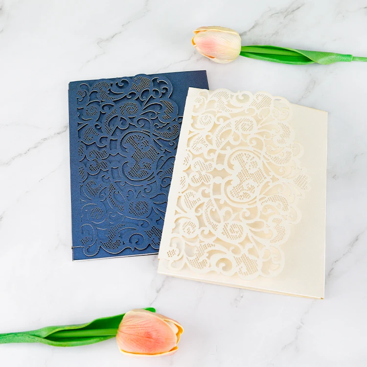 Winpsheng factory stock hot selling paper wedding invitation cards, laser printing 3D pop up greeting card invitations