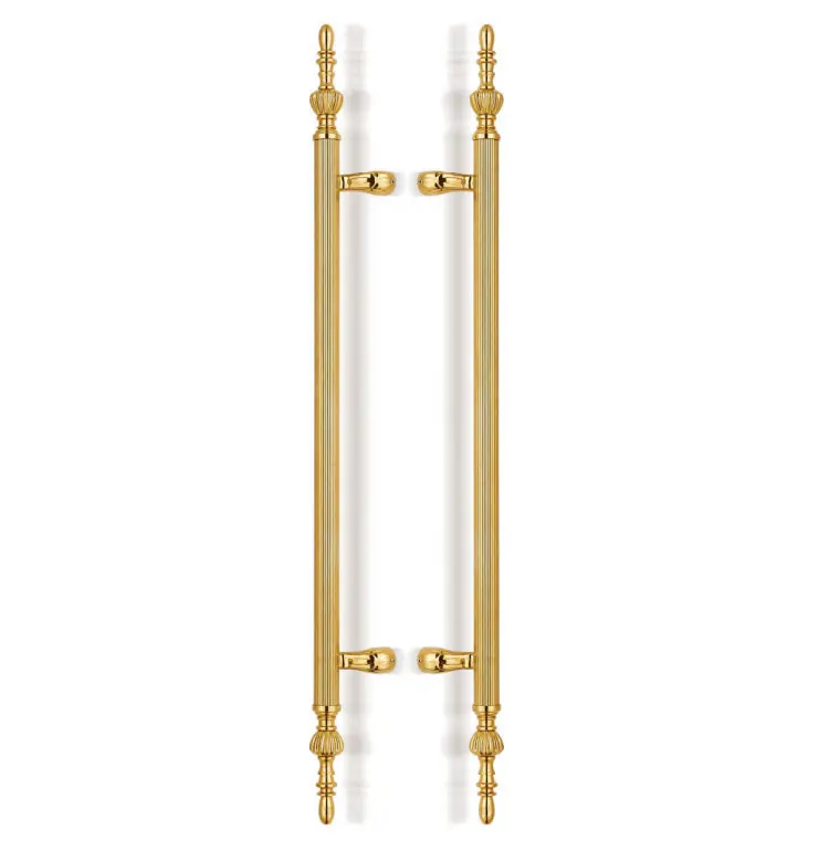 Hot sales Classical design brass luxury door handle high level glass door handle pull for star hotel handle