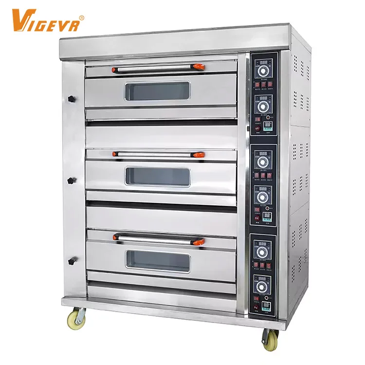 VIGEVR commercial bakery equipment gas oven 1 deck 2 trays