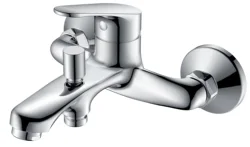 Economic Free Standing Cooper Single Handle Brass Bath and Shower Faucets Bathtub Faucet Shower Mixer Taps