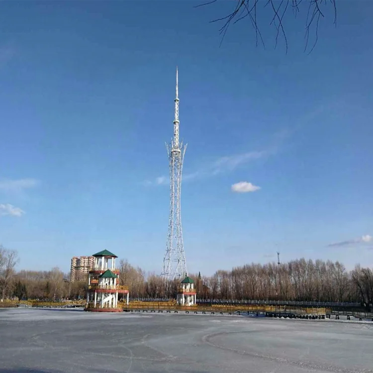 
Tv antenna tower communication tower spiral cable wind turbine mast tower 