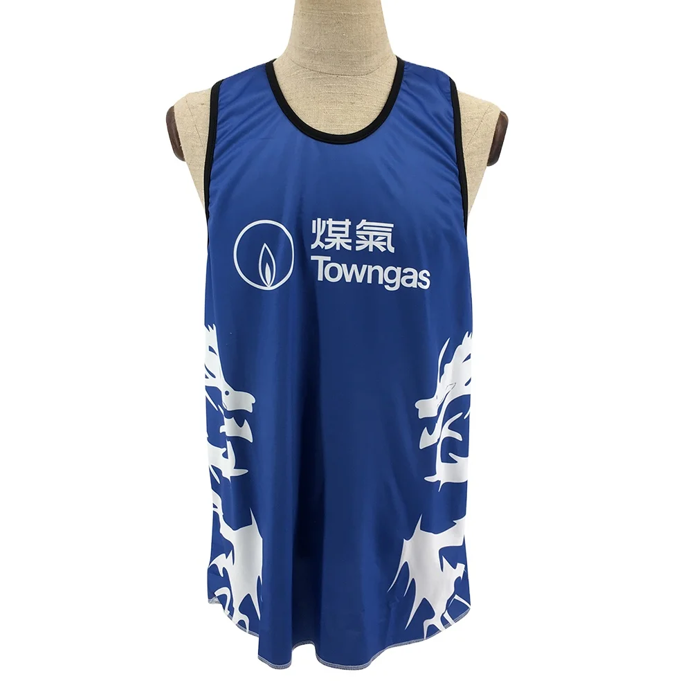 New Style Super September Comfortable Reflective Printing 100% Polyester sleeveless quick dry blue vest for Ladies