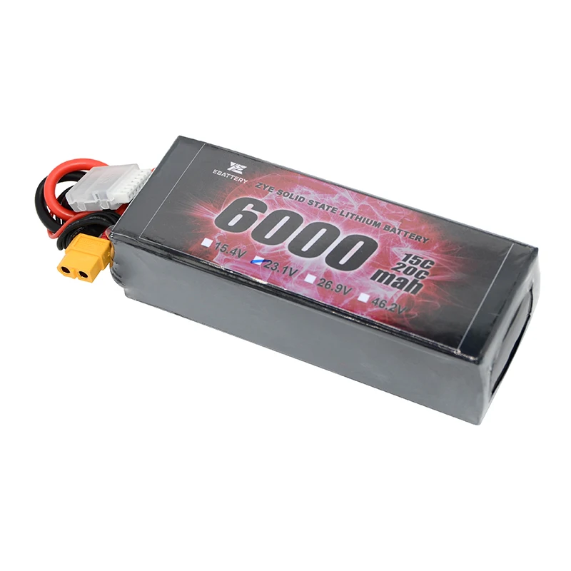 ZYE high density solid state battery 5000mah 6000mah 23.1v 6s 5s UAV battery pack with light weight