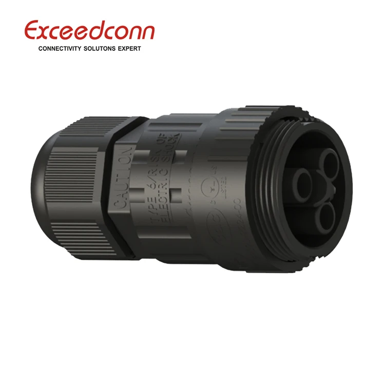 Outdoor Electric Pull Push Straight Quick Cable Waterproof Connectors