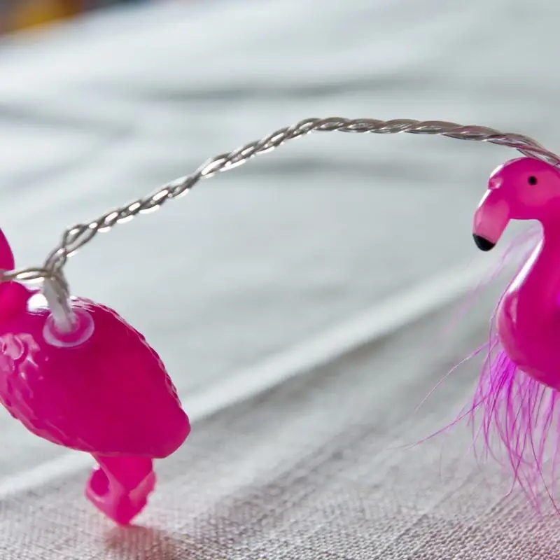Evermore Outdoor Indoor Waterproof 10 Lights Flamingo Led Fairy Christmas String Lights