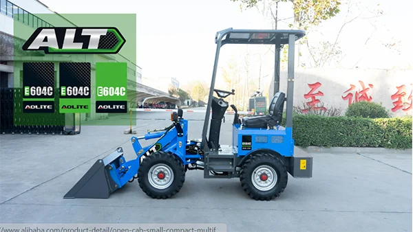AOLITE CE bucket electric side end loader mini type 4 wheel drive high speed tool carriers indoor loaders mini electric ALT