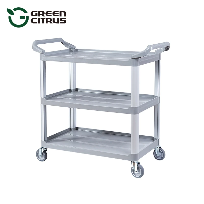 Hotel Restaurant Housekeeping Cleaning Platform Push Dish Food Service Carts Serving Plate Trolley Wholesale