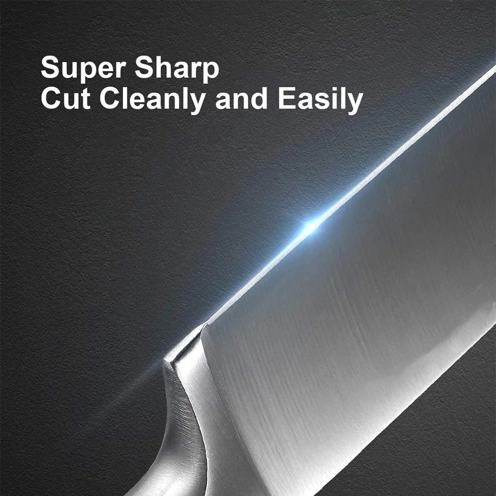 Professional Custom Stainless steel Kitchen knife set for Chef carving cooking knives Super Sharp with wooden block