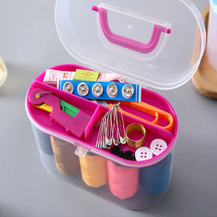 Superior plastic sewing box with needle and thread for Adult sewing tools kit