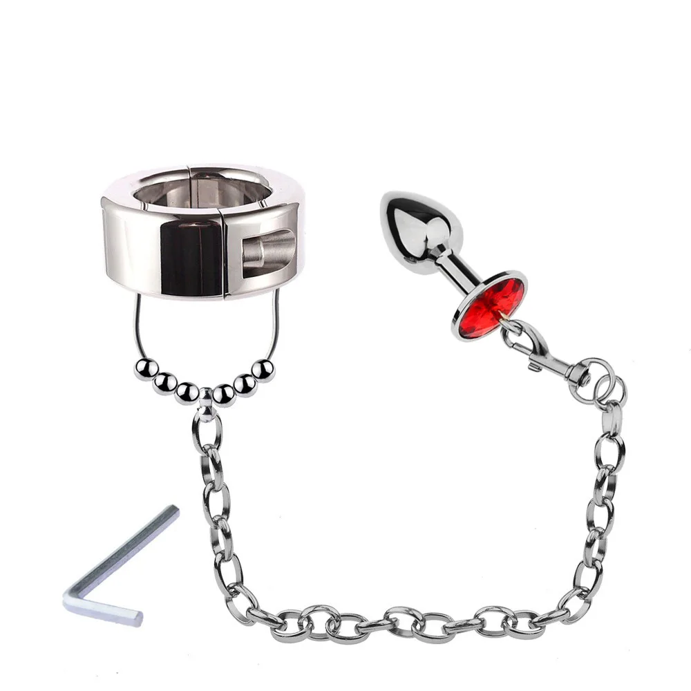 Trumpet Scrotum Pendant Scrotal Restraint Penile Ball Stretcher Penis Pendent Cock Lock Ring Bondage Adult Men Sex Toys