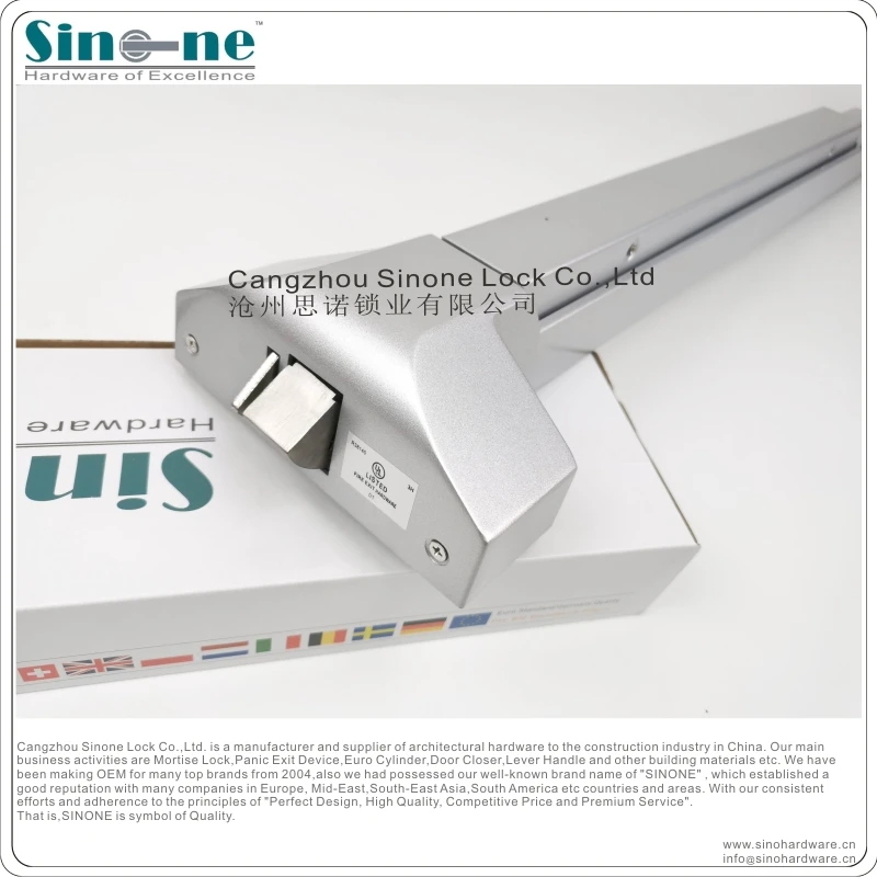 Panic Exit Device fire door horizontal push panic bar for single double hospital emergency fire escape door