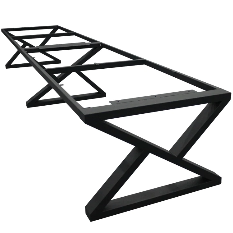 Custom High Quality Metal Desk Feet Metal Furniture Base Stainless Steel Iron Large Table Leg Conference Table Frame