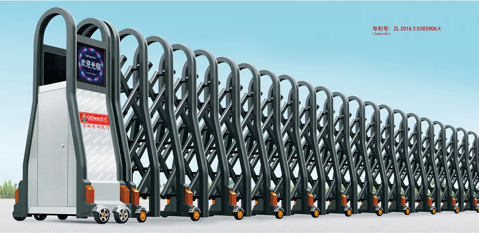 Sliding Gate Remote Control Aluminum Industrial Customized Electric Gate Automatic Outdoor Retractable Fence Customized Size