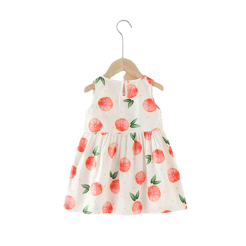 Summer Toddler Girls Dresses Kids clothing Sleeveless Cute Print Flower Girl Dress Kids Birthday dresses for girls