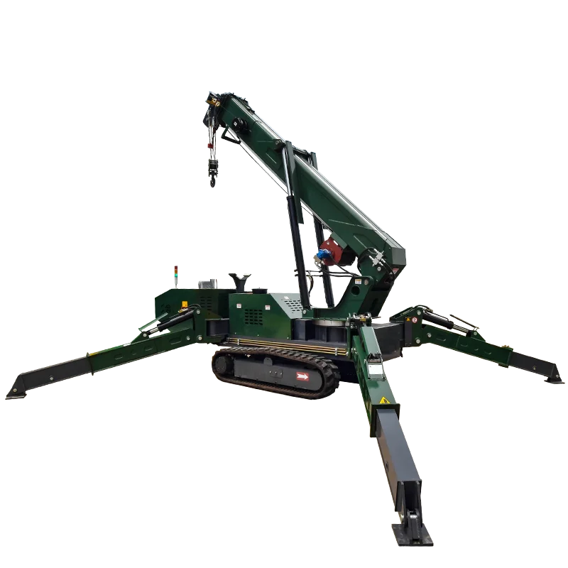 CE/ISO9001 approved Narrow Working small Mini 5 Ton Folding Hydraulic Engine Hoist Spider Crane