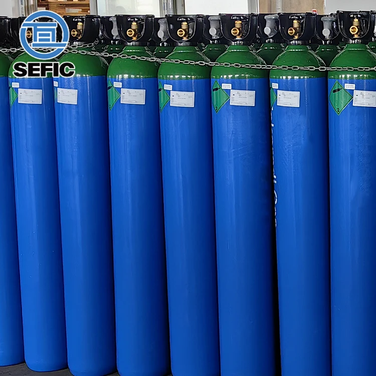 TUV TPED Approved 200bar 50L High Pressure Steel Argon Gas Cylinder Bottle