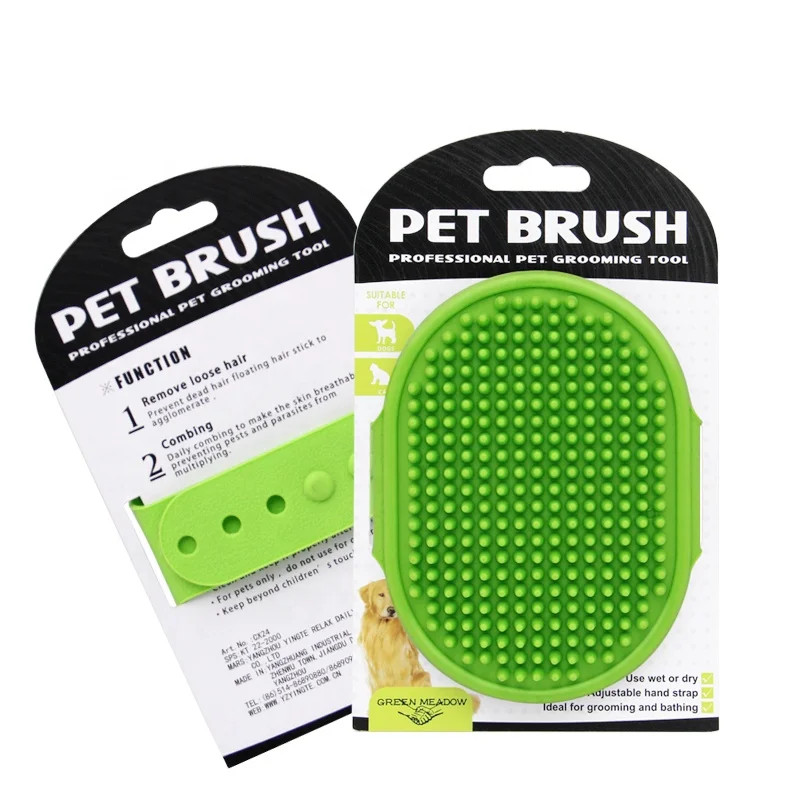 
Factory Wholesale Multifunction Quality Soft Rubber Pet Bath Hair Remover Brush Cat Dog Massage Washing Brush 