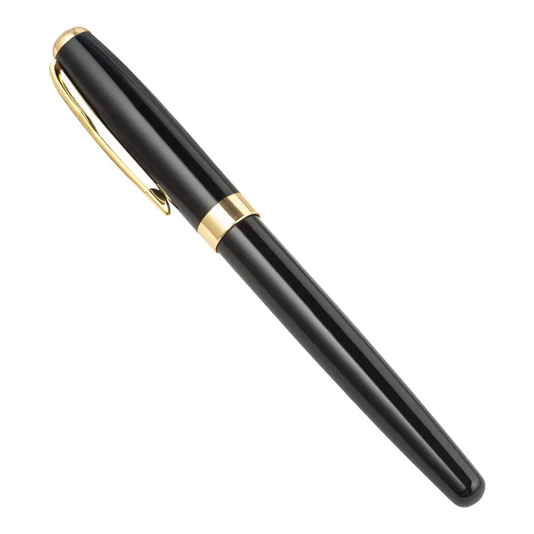 Business Signature Metal Pen 1.0mm Water-Based Black Office Pen with Free Engraving Printing for Holiday Gifts