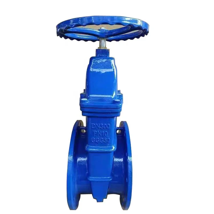 GGG50 electric water DN300 PN10 ductile iron gas DIN3352 F4 non-rising stem gate valve
