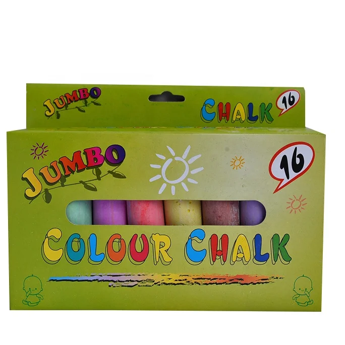 Colored School Supplies Water  Dustless Chalk for Blackboard Box Sets Packing Paper 12Pcs 15pcs big jumbo  Color
