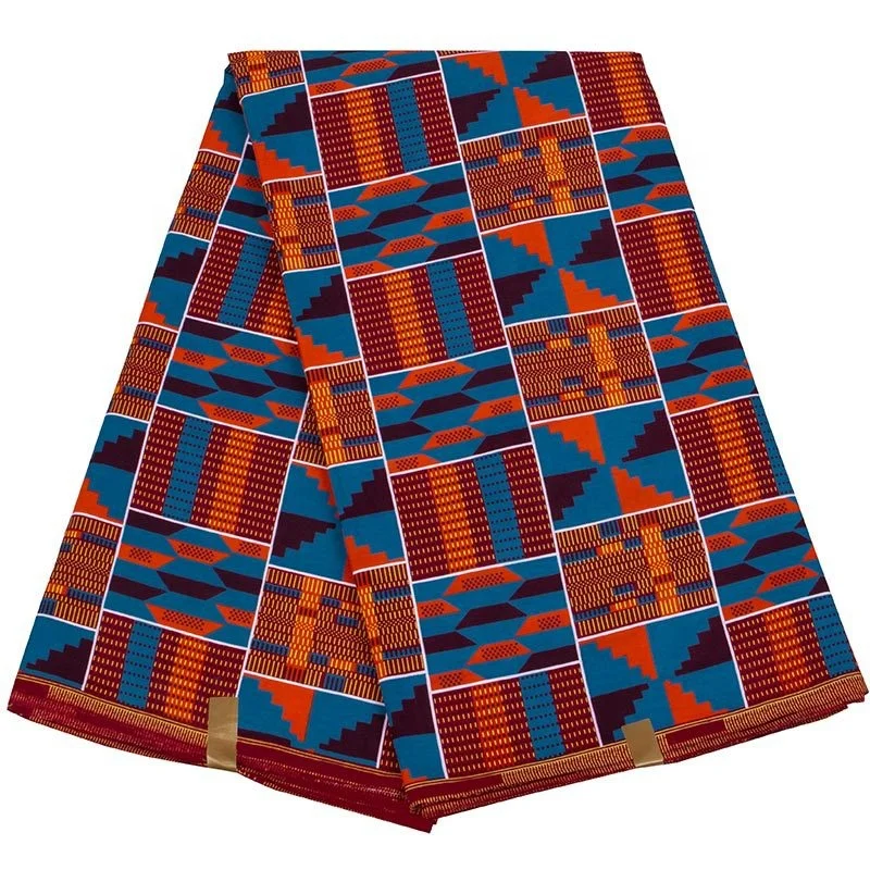 Оптовая продажа, африканская ткань KENTE 6 пряжи