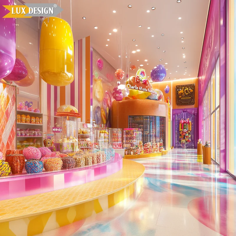 Modern Sweet Food Display Candy Store Interior Design Candy Display Cabinet