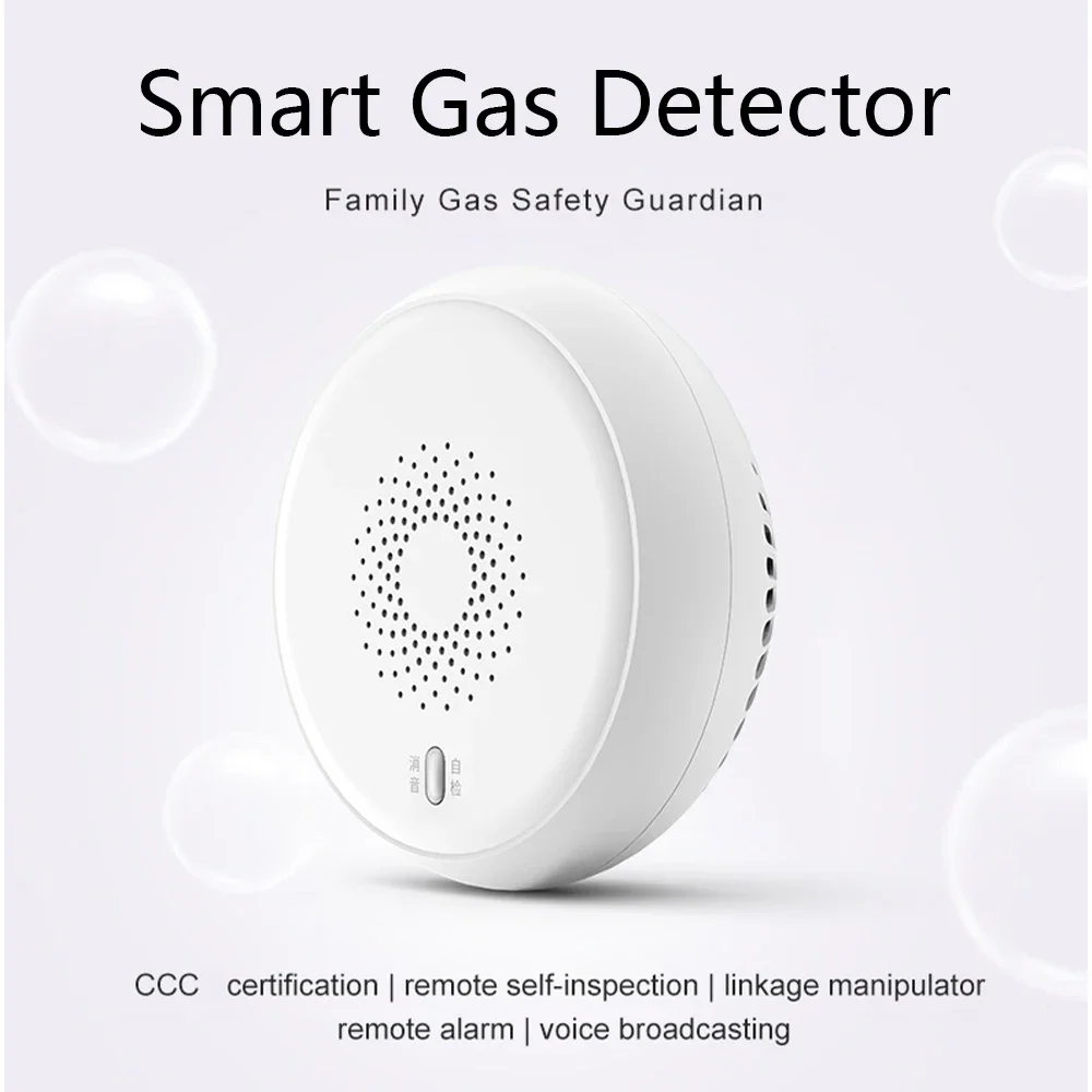 Zemismart Tuya Zigbee Smart Gas Detected Sensor for Pipeline Natural Gas Security Alarm System Gas Leakage Detector