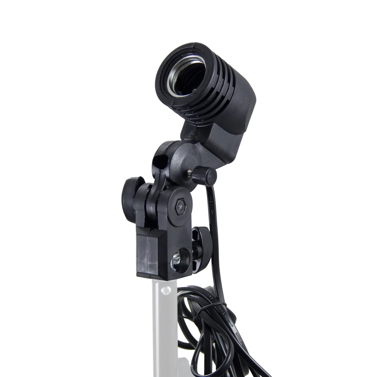Factory Light Bulb Stand E27 AC Socket Lamp Holder with Umbrella Holder, Photography Light Bulb Mount for Photo Video Studio