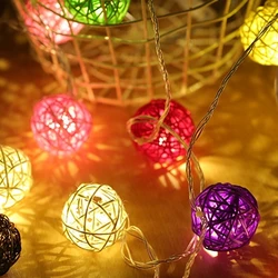 HOT sale Flexible Romantic Warm Lighting Multi-color Christmas Sepaktakraw Ball String Light for Holiday Lights Terrace Wedding