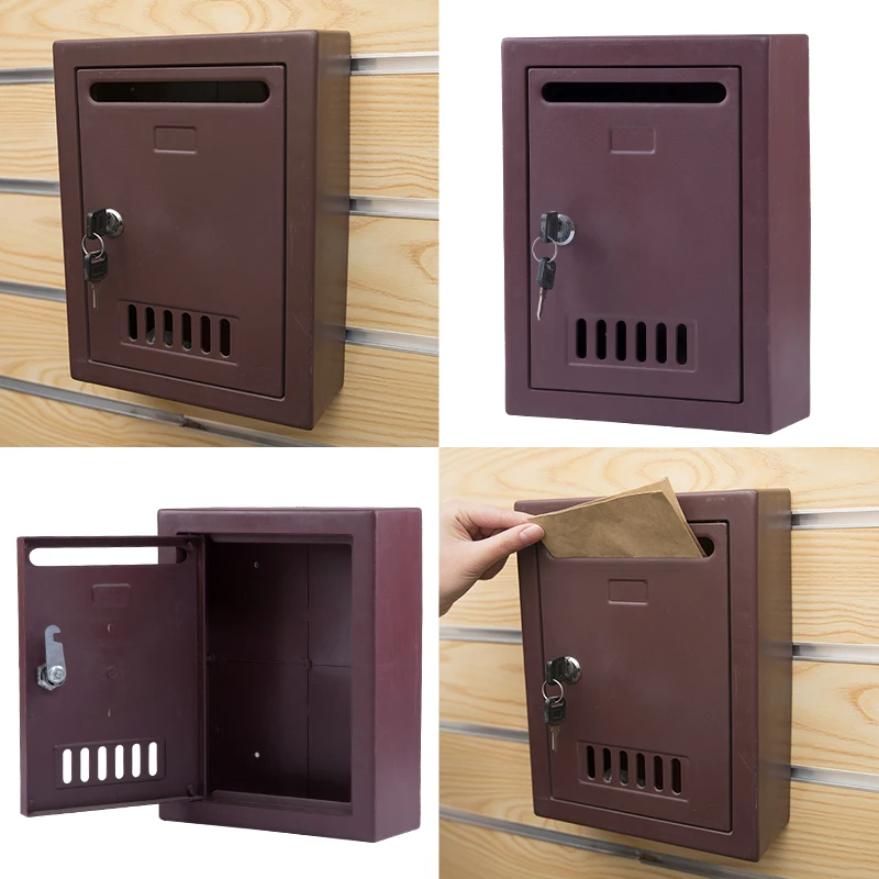 mini small post box mailbox smart wall mounted outdoor gate mounted mailbox plastic