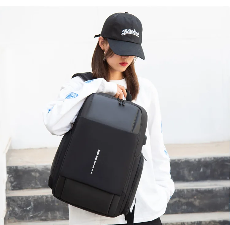 Smart USB Charging Laptop Backpack for Men Waterproof Oxford Business Notebook Travel Computer Bag Work and Study Accessory