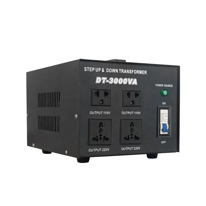 DT-3KVA Step up/down transformer/voltage converter 110v/120v/220v/240v CE approved used in 220v or 110v countries