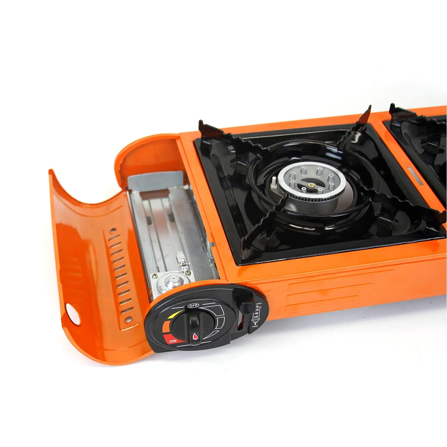 Outdoor And Household Stove 2 Plate Portable Two Burners Multi Function Cooker Picnic Hiking Butane Gas Stove With Grill