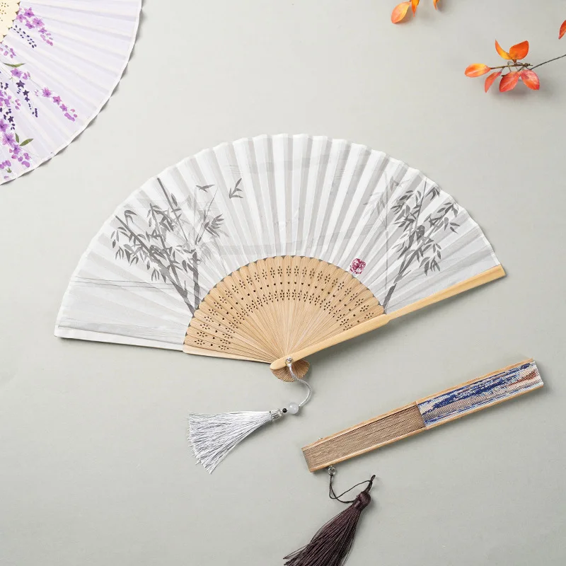 Antique folding fan wholesale portable ladies dance fan