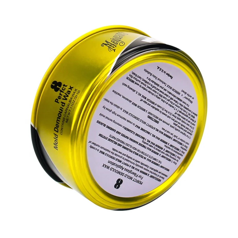 New custom printed luxury gold round scented candle tins container car wax metal tin can polish empty round car wax tin box