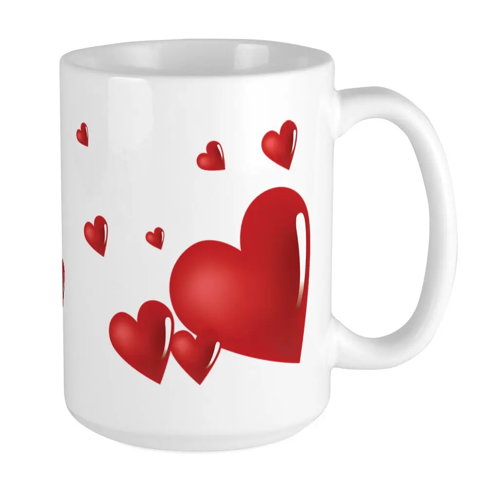 red heart shaped mug ceramic for promotional cute design OEM ODM logo luxury nordic tea coffee milk cup