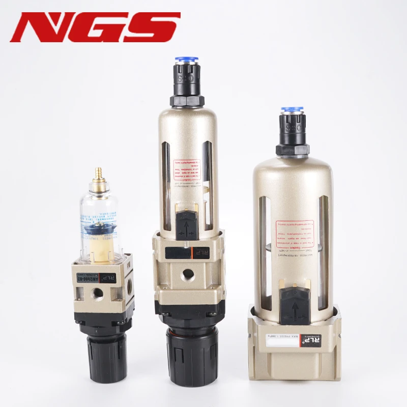 AW2000-02 AW3000-03 AW4000-04 AW5000-10 Pneumatic Manual Oil Water Separation Compressed Air Filter Regulator
