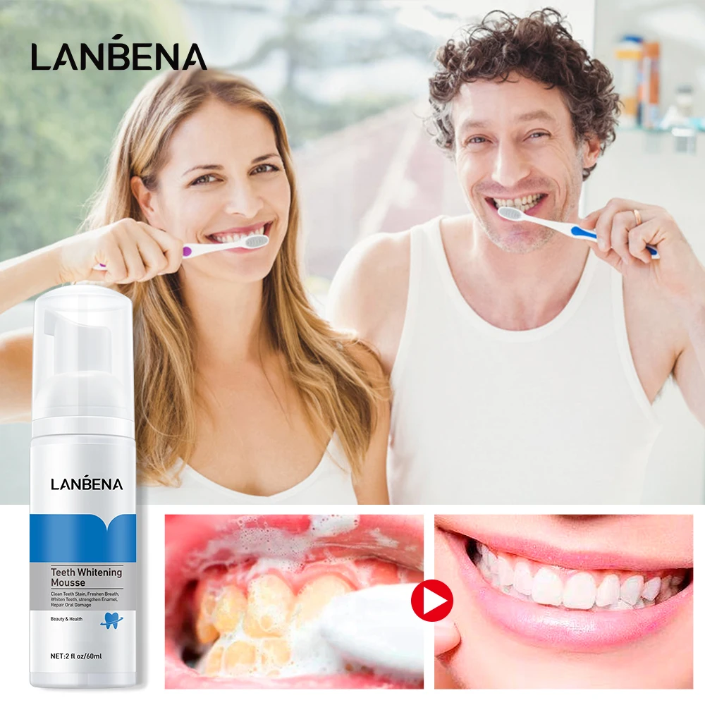 LANBENA отбеливающая зубная паста для домашнего использования легкая пена мусса оптовая продажа частная торговая марка лучший Стоматологический Продукт