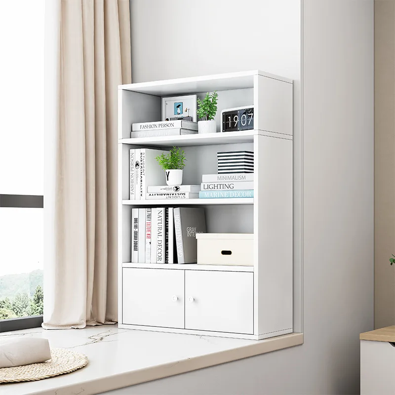 Custom Modern book shelf Design Wooden Display simple bookcase Wood Library Bookshelves Industrial Bookshelf with Back Panel