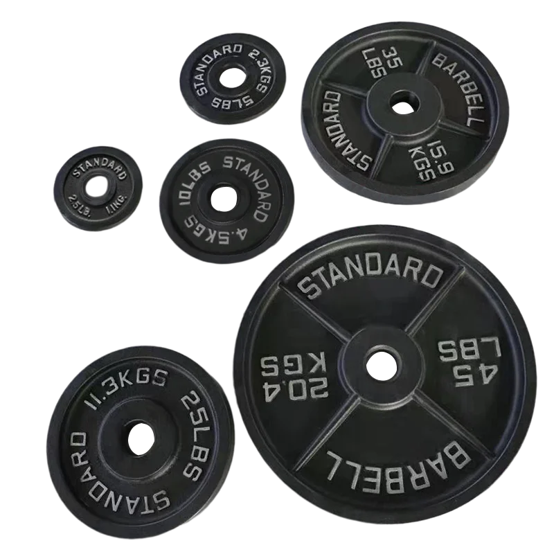 1.25kg  25kg Weight Plates Cast Iron Training Standard Disc Rubber Free Weight Products