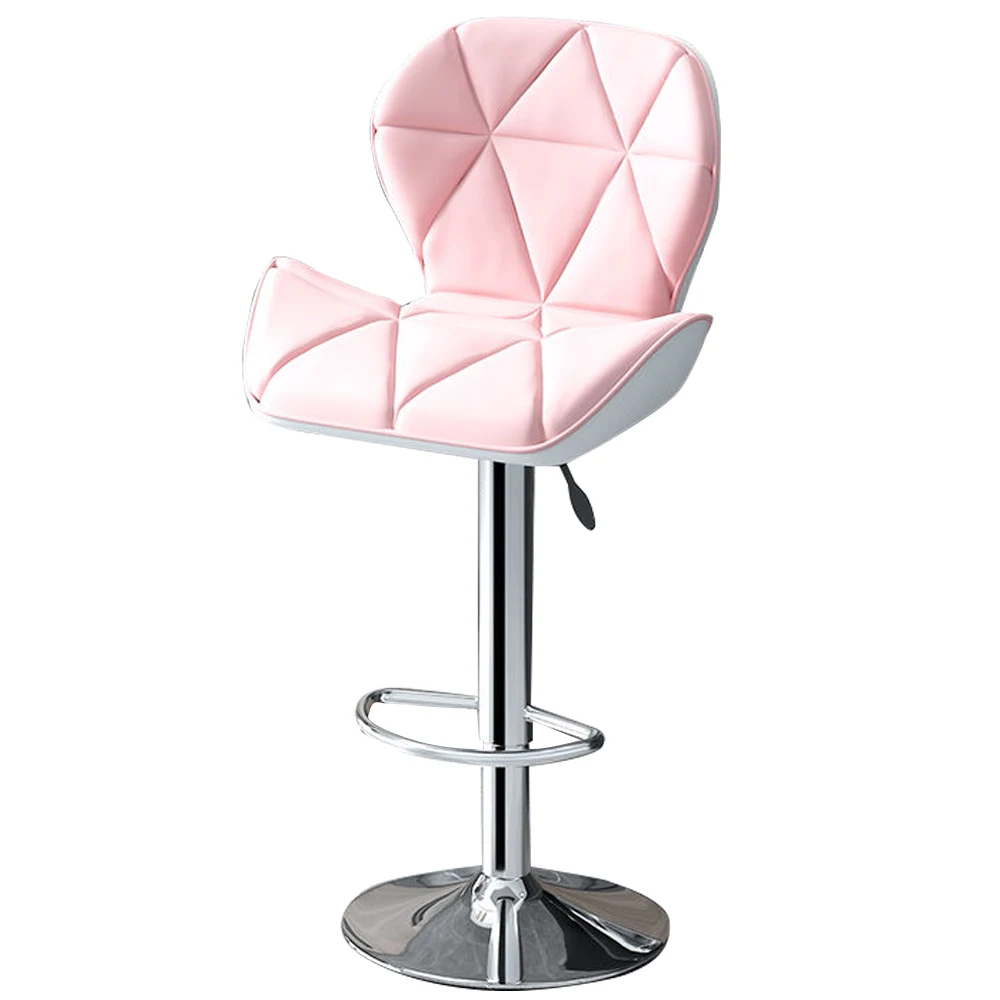 Modern Bar Furniture Pink Leather Swivel Bar Stool Tops Modern Bar Stool for Kitchen