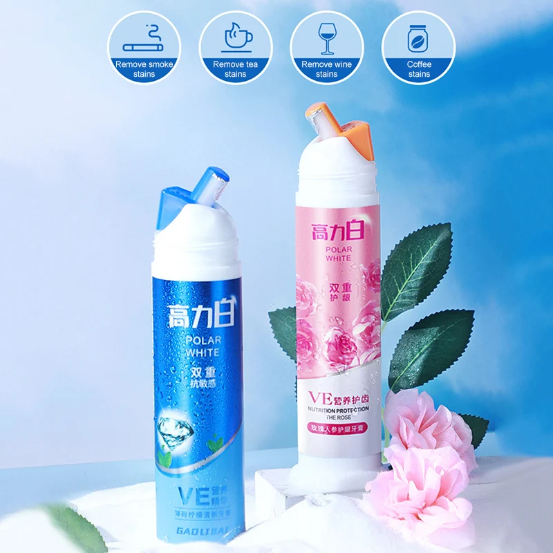 Wholesale Vitamin E Nutrition Dual Anti-Sensitive Mint Lemon Rose Ginseng Remove Stains Toothpaste