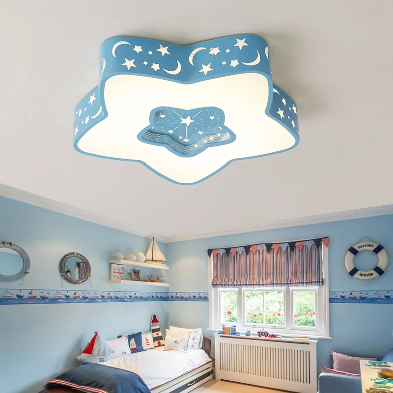 Современный дизайн, Скандинавское теплое освещение с регулируемой яркостью, 110 В, светящаяся лампа для спальни, гостиной, детской светодиодной потолочной лампы