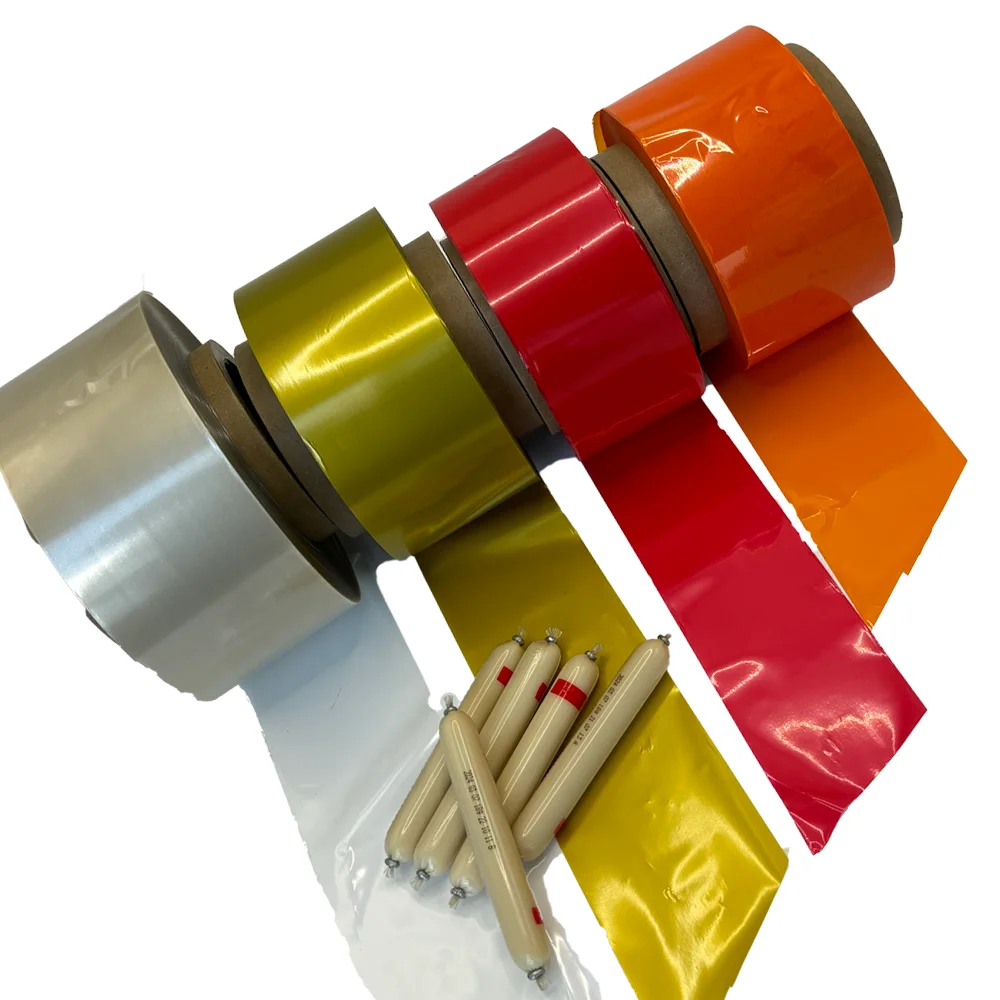 Wholesale Price PVDC Printed Plastic Sausage Casing can be cooked easy peeling