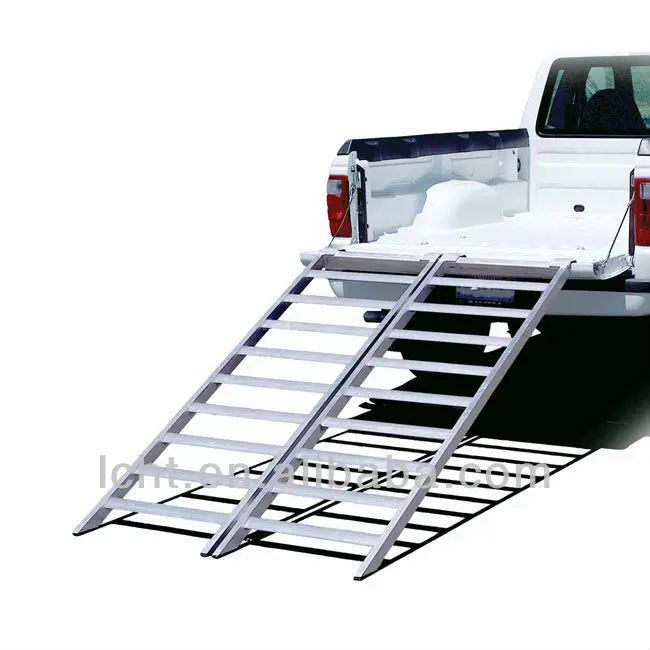 Tri-Fold Folding ramp Motorcycle ATV Steel Loading Ramp Snowmobile Lawn Trailer