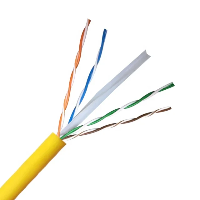 UTP 0.57mm CCA Flame Retardant PVC Network Lan Cable Computer Wire Price RJ45 Cat6 Networking Communication Cables And Wires