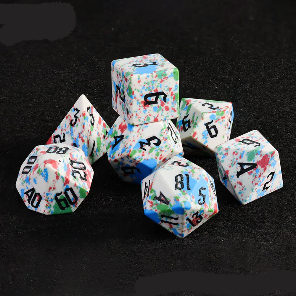 New style Natural Gemstone Dice Custom Engraved DND gem Dice Stone Handmade Polyhedral Dice Set for MTG Table Games Malachite